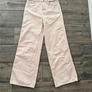 BDG Wide-Leg Jeans in Pale Blush Pink
